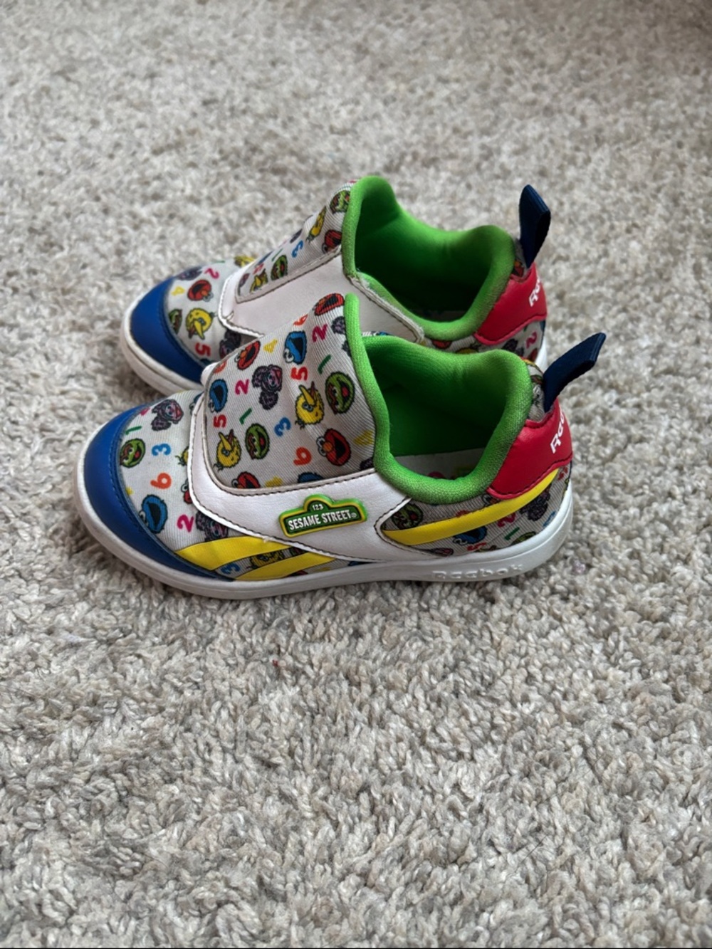 Reebok Sesame Street Velcro Toddler Sneakers